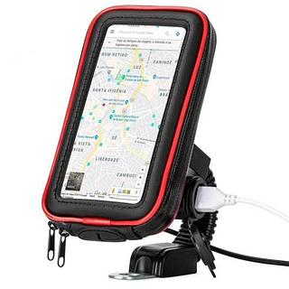 Suporte com Carregador Para Moto A Prova D´água 6.3″ BMG19