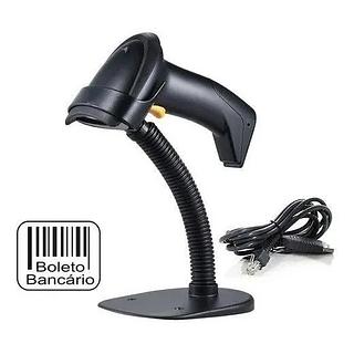 Leitor De Códigos De Barras Usb Laser C/ Suporte Sem Fio LM800